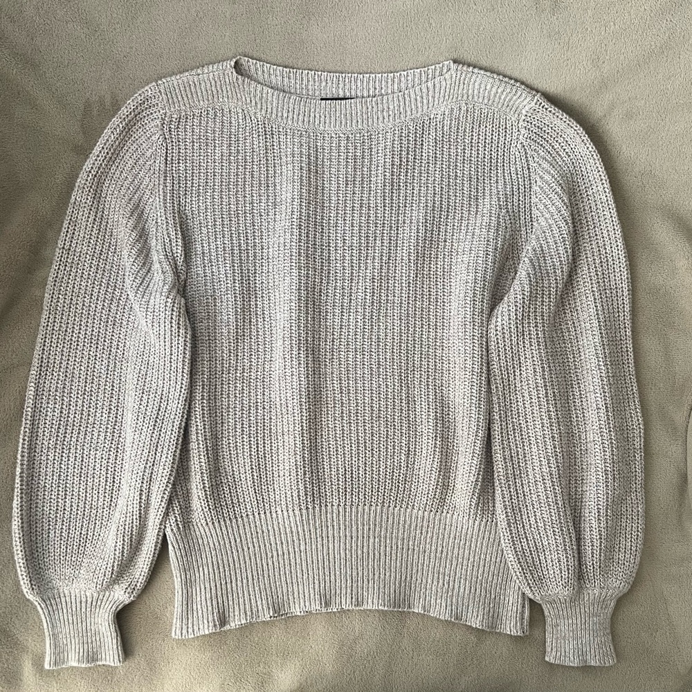 Women's Cream Crew Neck Sweater L